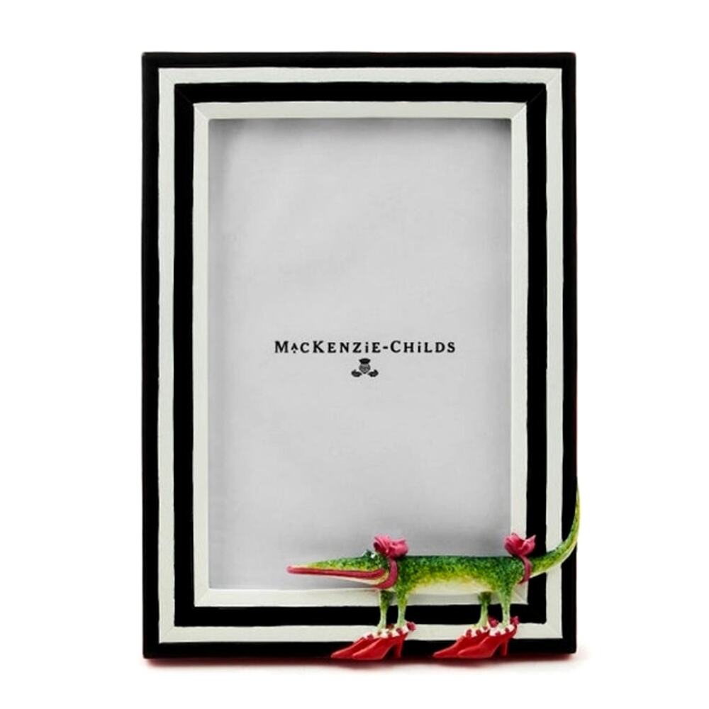 New Mackenzie-Childs Patience Brewster Gloria Alligator 5x7 Frame Original Box